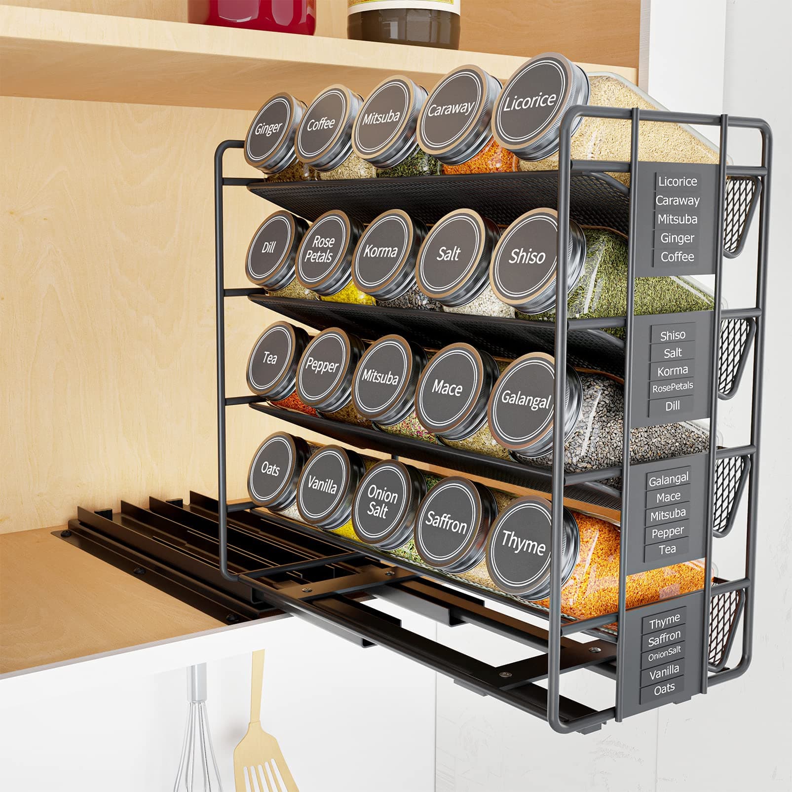 Rack with 20 Jars