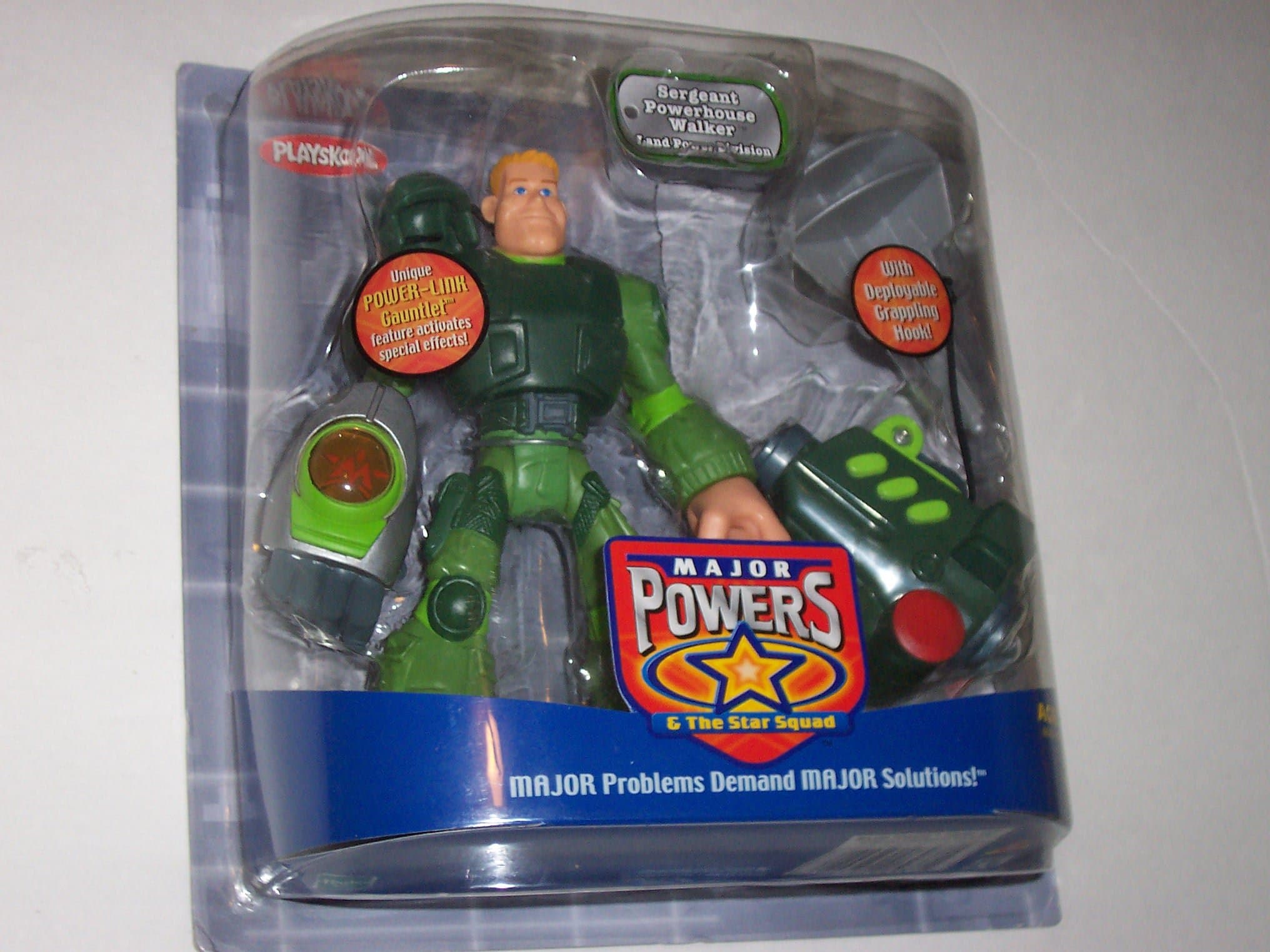 Playskool Major Powers and The Star Squad Sergeant Powerhouse Walker Action Figure Land Power Division Playset