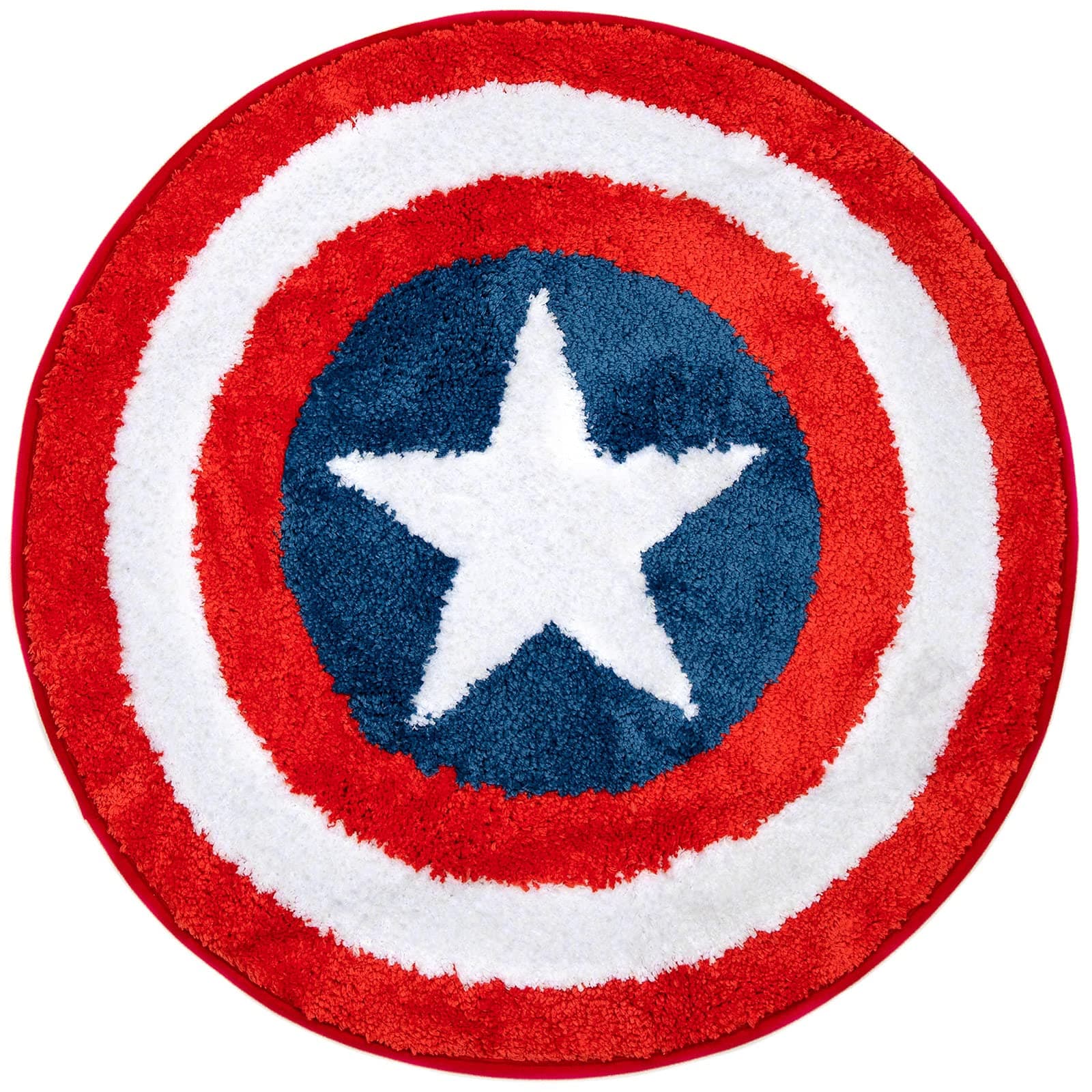 Jay Franco Marvel Avengers Shields Tufted Rug Tufted Polyester Bath Rug, Kids Bath (Official Marvel Product)