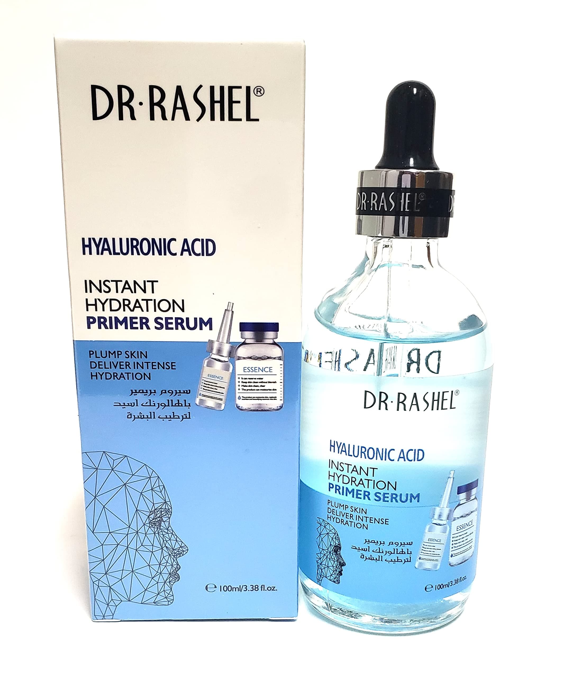 Dr Rashel Hyaluronic Acid Instant Hydration Primer Serum | Hydration, Moisturizer - Anti-Aging And a Youthful Glow, Size 100ML (3.38 FL Oz) Pack of 1