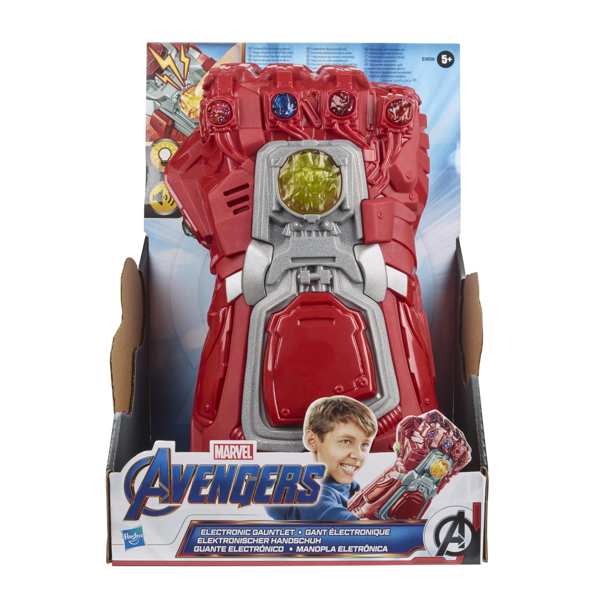 Marvel Avengers: Endgame Red Infinity Glove, Electronic Glove with Lights and Sounds, Role Toy