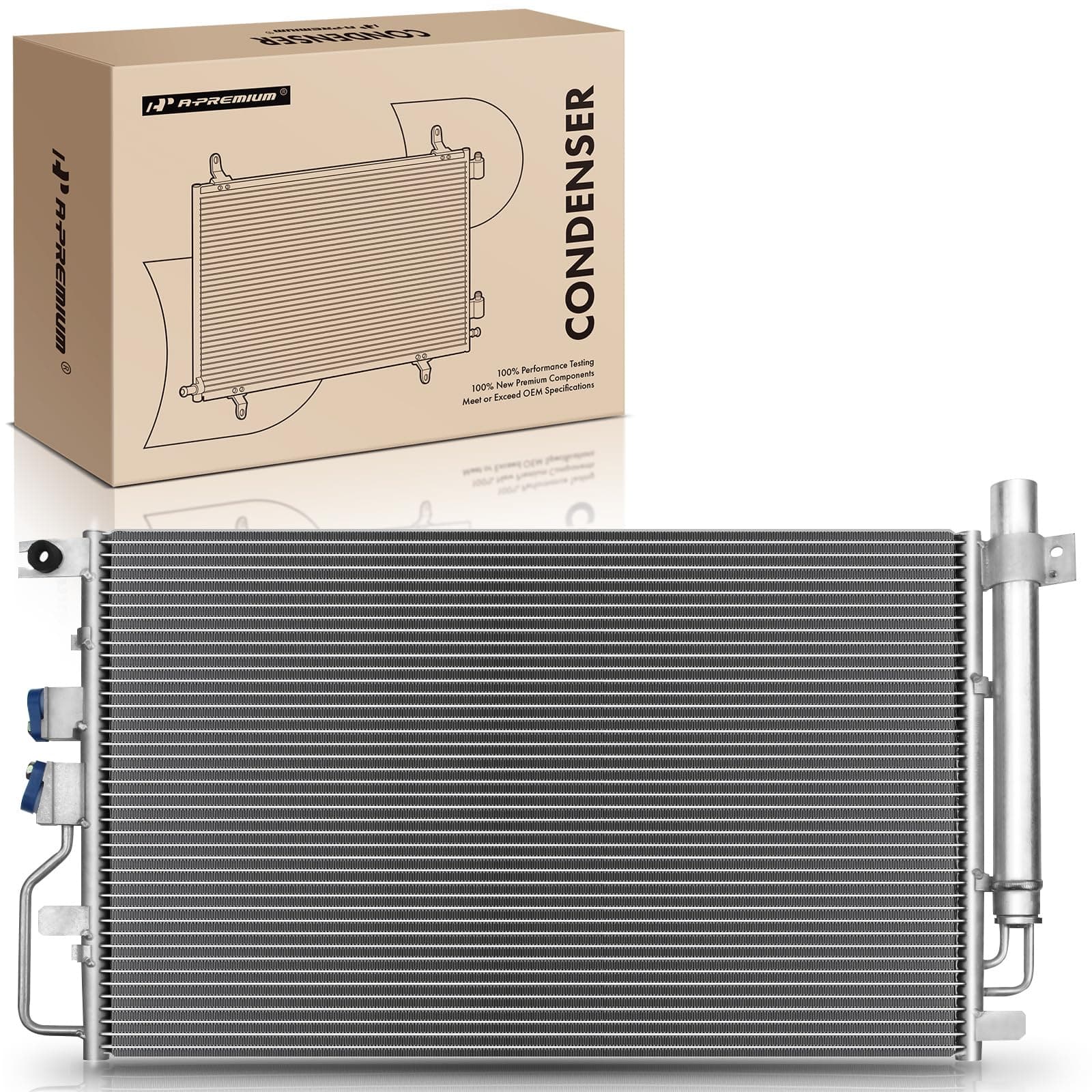 A-Premium Air Conditioning A/C Condenser Compatible with 2010-2015 Chevrolet Equinox & 2010-2015 GMC Terrain, Replace# 20839794