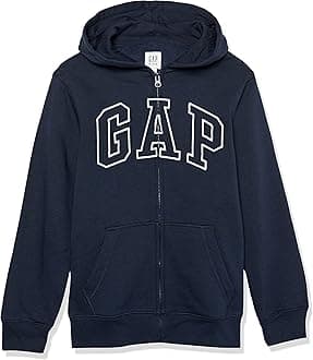 GAP boys Logo Hoodie Zip Sweatshirt, Blue Galaxy, XX-Large US