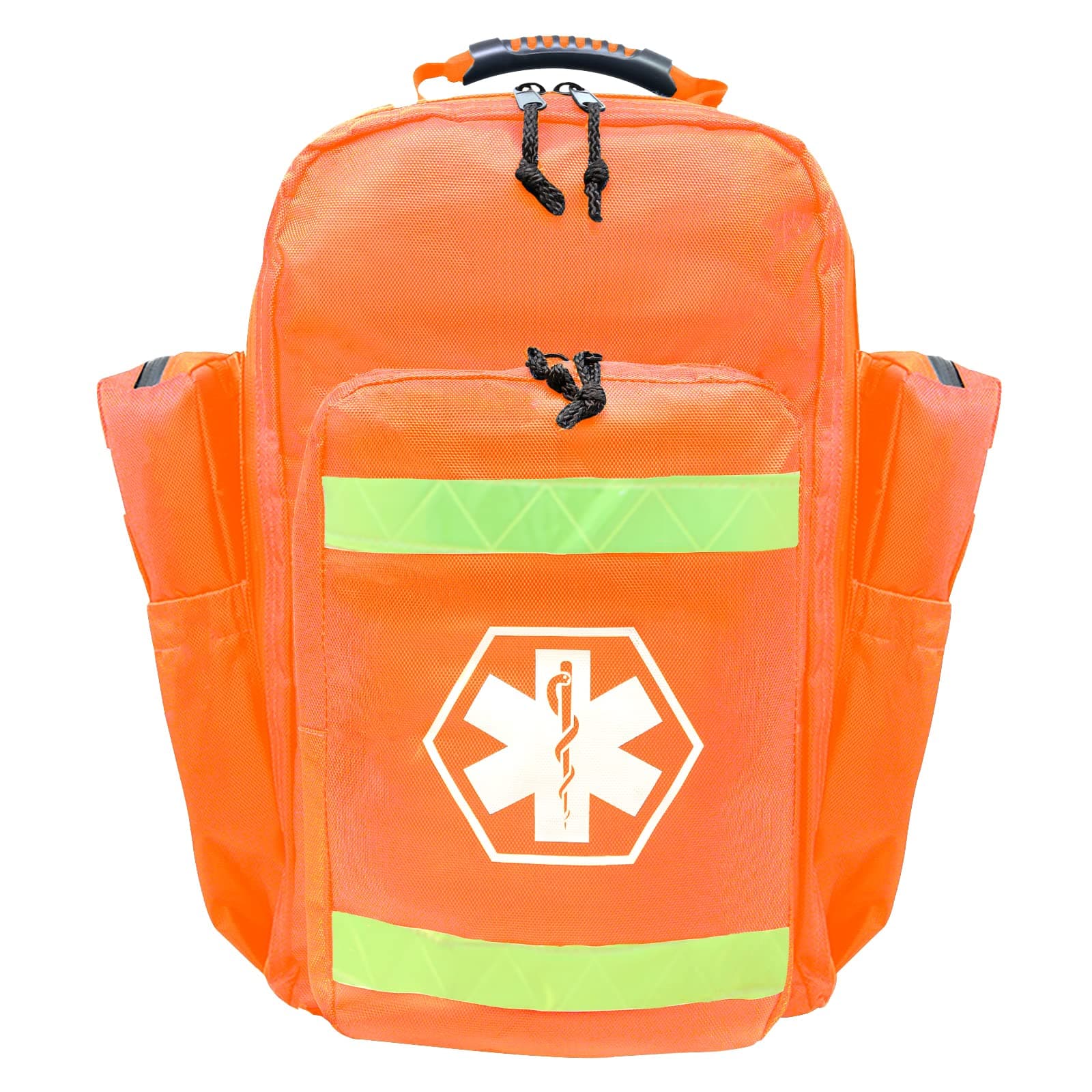 Dixie EmsUltimate Pro Trauma O2 Backpack with Modular Pouch Design, Oxygen Gear Bag for First Responders and Medics – Orange, Orange