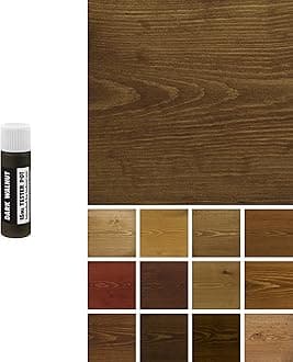 Littlefair's Wood Stain Water-Based - (Dark Walnut) – Non-Toxic, Eco-Friendly & Quick Drying - Easy-to-Apply, Concentrated Formula for All Wood Types – 15ml Tester Pot