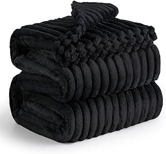 Bedsure GentleSoft King Size Blanket for Bed - Cozy Soft Blankets for Women, Cute Large Fleece Throws for Girls, Black, 108x90 Inches