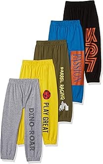 T2F Boy's Regular Fit Track Pants(Pack of 5)