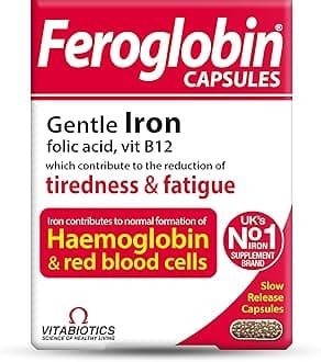 Iron Supplement Capsules Support Iron Defficiency, Anemia and Blood formation, boost Energy, Immunity and Vitality while reducing Fatigue and Tiredness