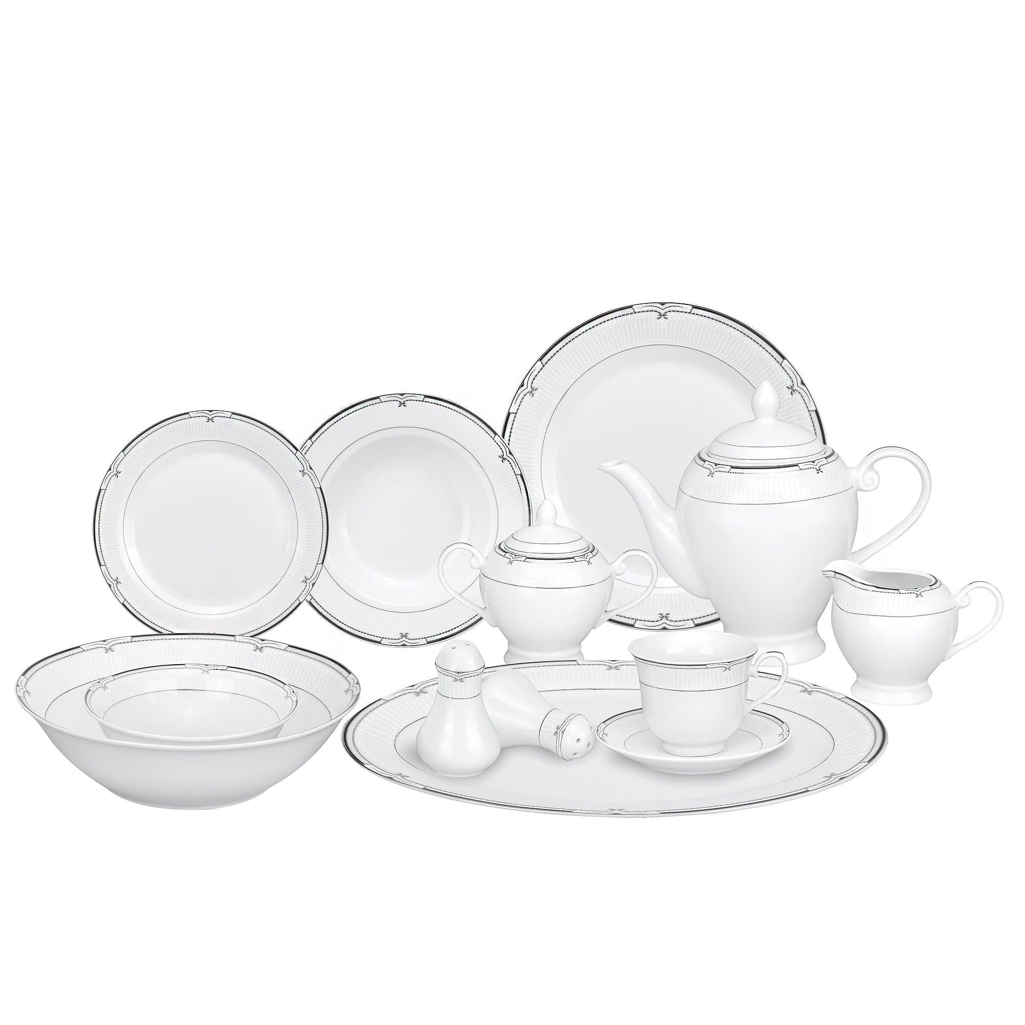 57-Piece Porcelain Dinnerware Set, Rio, Service for 8