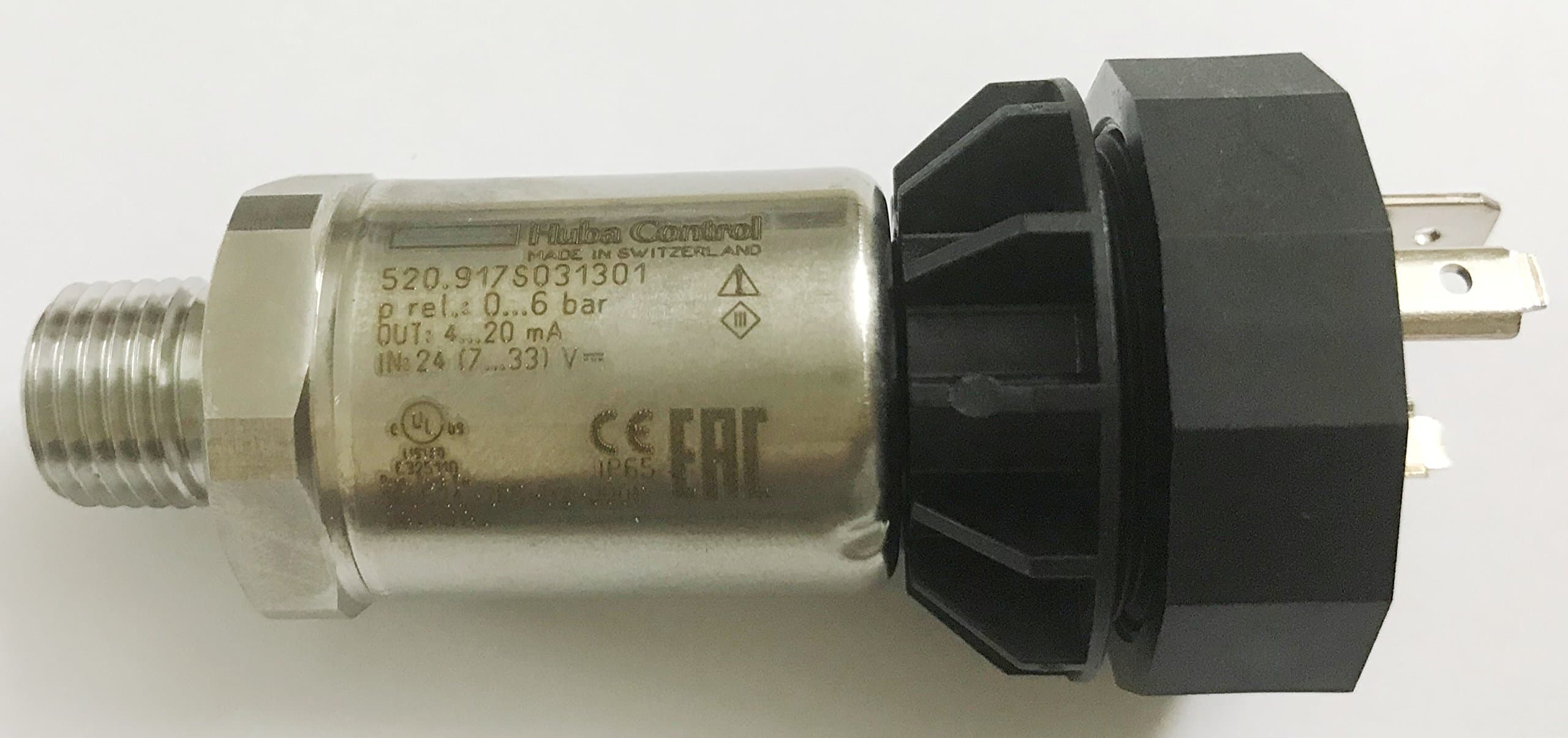 520.917S031301 Pressure Sensor (Pressure Transmitter), 0.6 bar, Supply 7.33VDC, Output 4.20mA