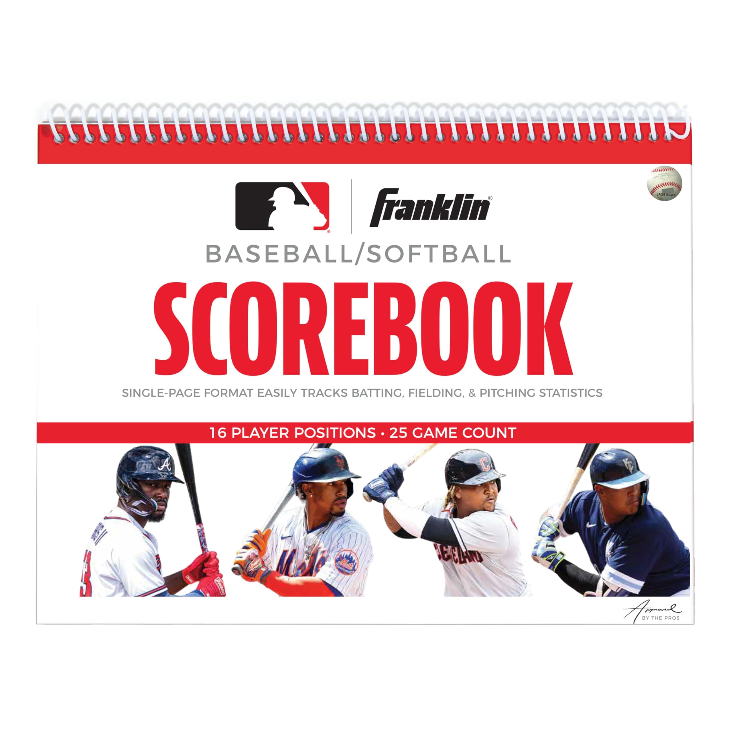 Baseball + Softball Scorebook - Score Keeping Book for Stats Coaching Official Scorekeeper 25 Game