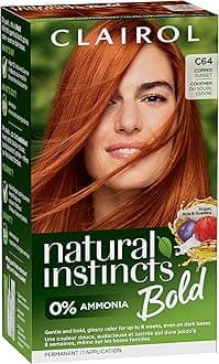 Natural Instincts Bold Permanent Hair Dye, C64 Copper Sunset Hair Color, Pack of 1