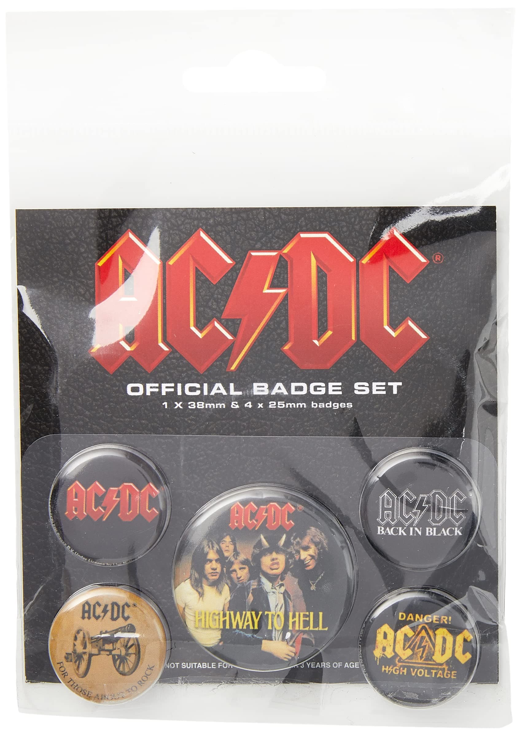 Pyramid International AC/DC Logo Badge, Multi-Colour, 10 x 12.5 cm