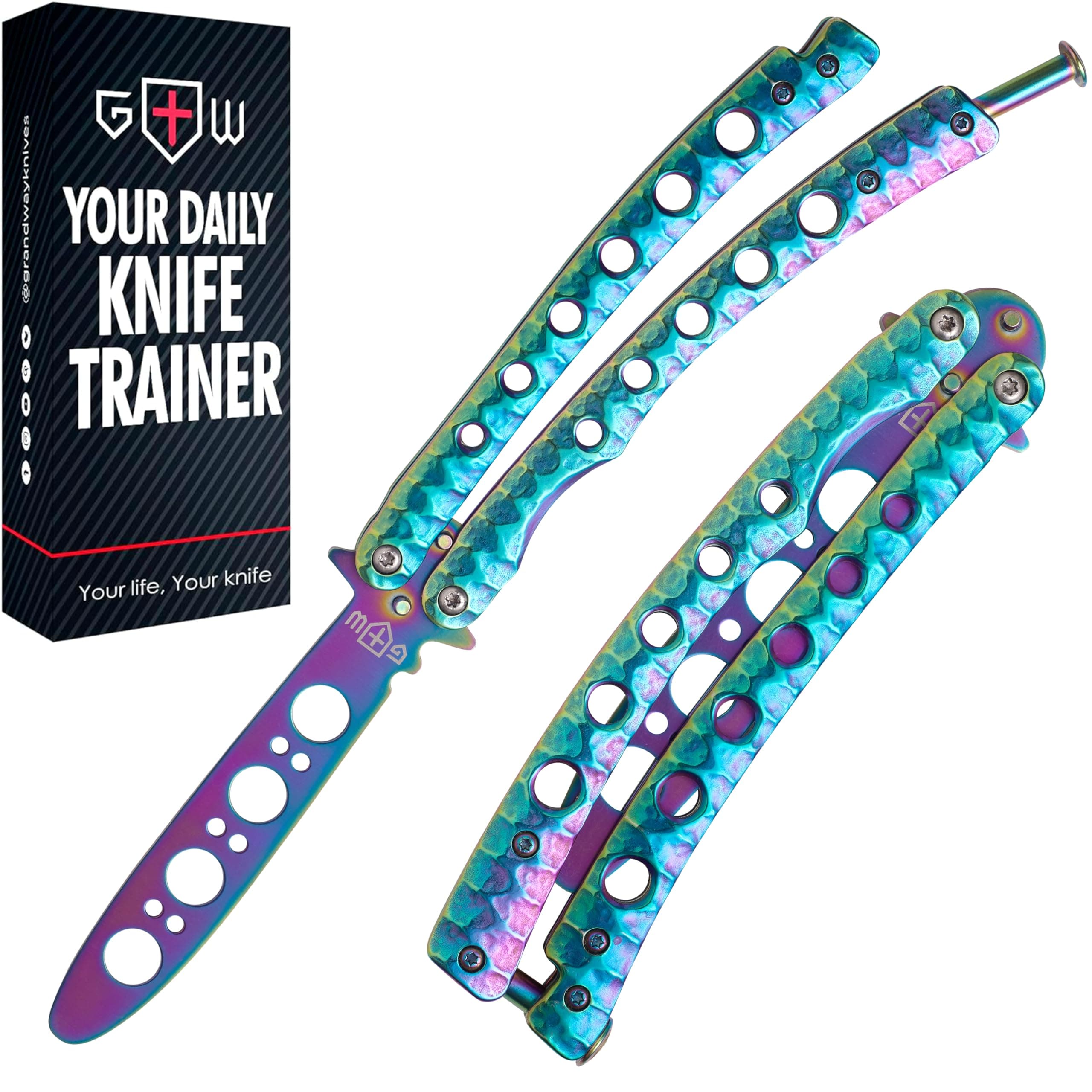 Grand Way Practice Trainer - Stainless Steel Trainer Tool - NOT Real NOT Sharp Blade - Dull Trick Training CsGo K08