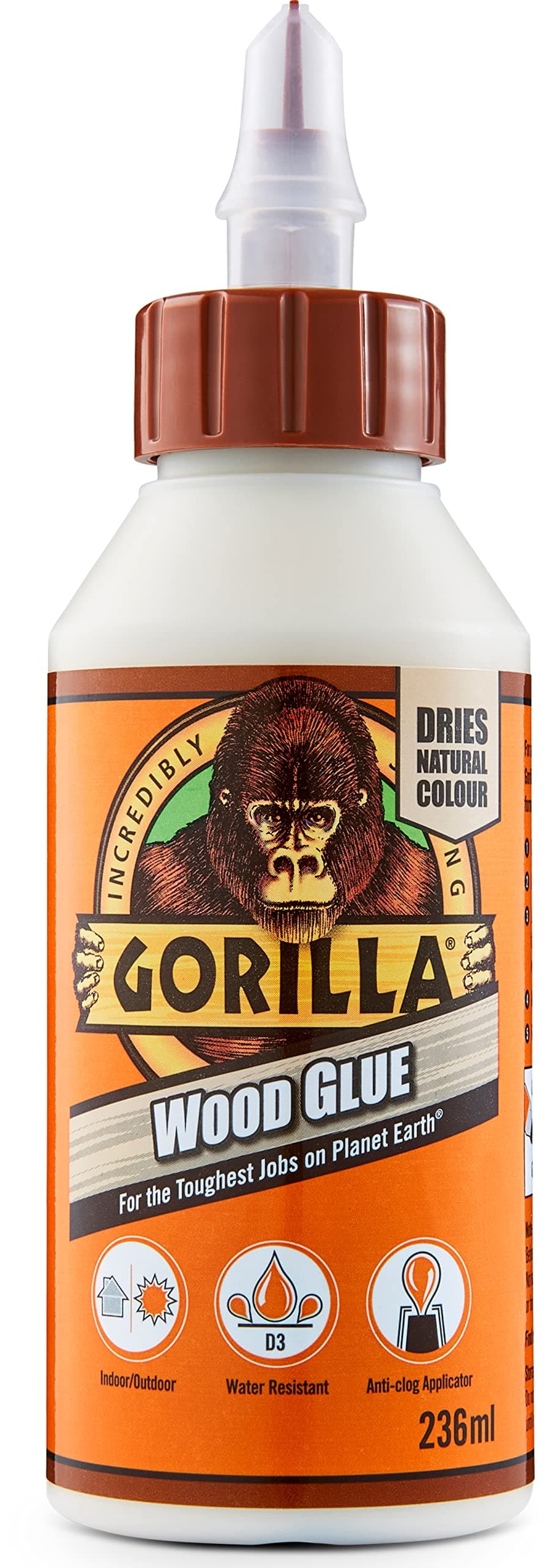 - 236ml Gorilla Waterproof Wood Glue