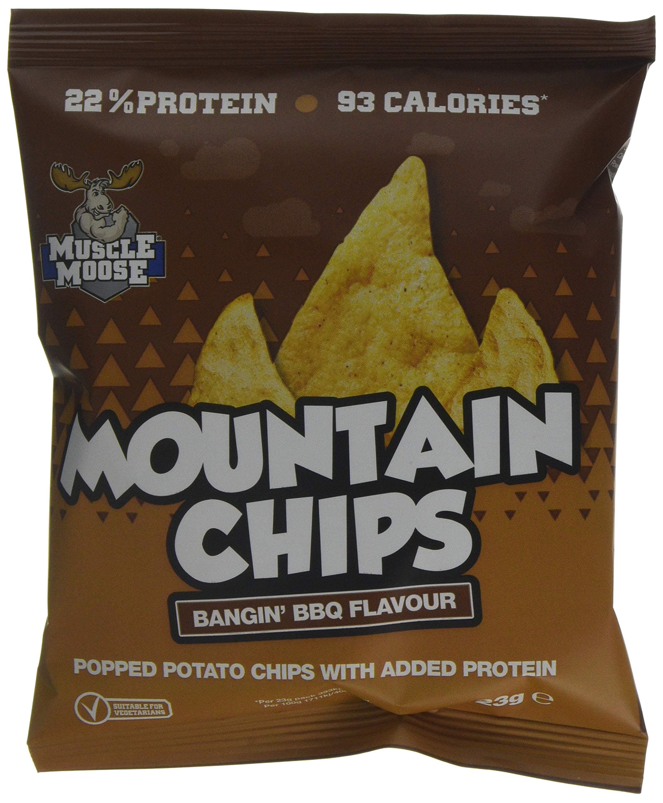 Muscle Mousse Bangin' BBQ Mountain Chips, 23 g, Pack of 10