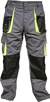 Juicy TrendzWork Pants for Men Construction Cordura Reinforced Knee Pad Pockets Heavy Duty Utility Safety Work Trouser