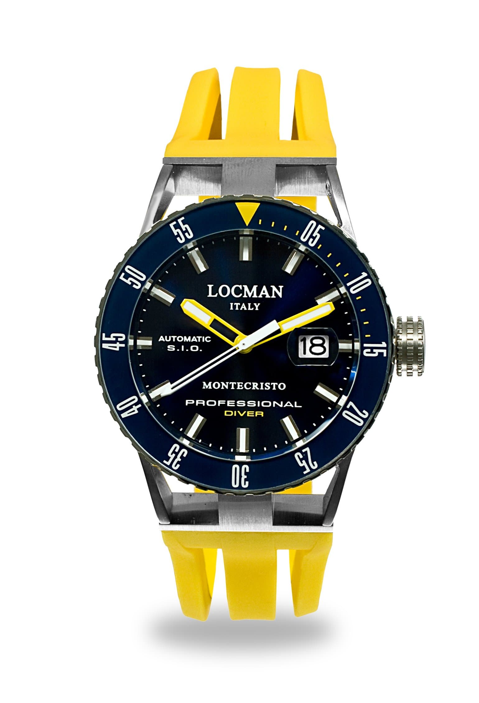 Locman Italy Men's Analog Automatic-self-Wind Watch with Rubber Strap 051300BYBLNKSIY