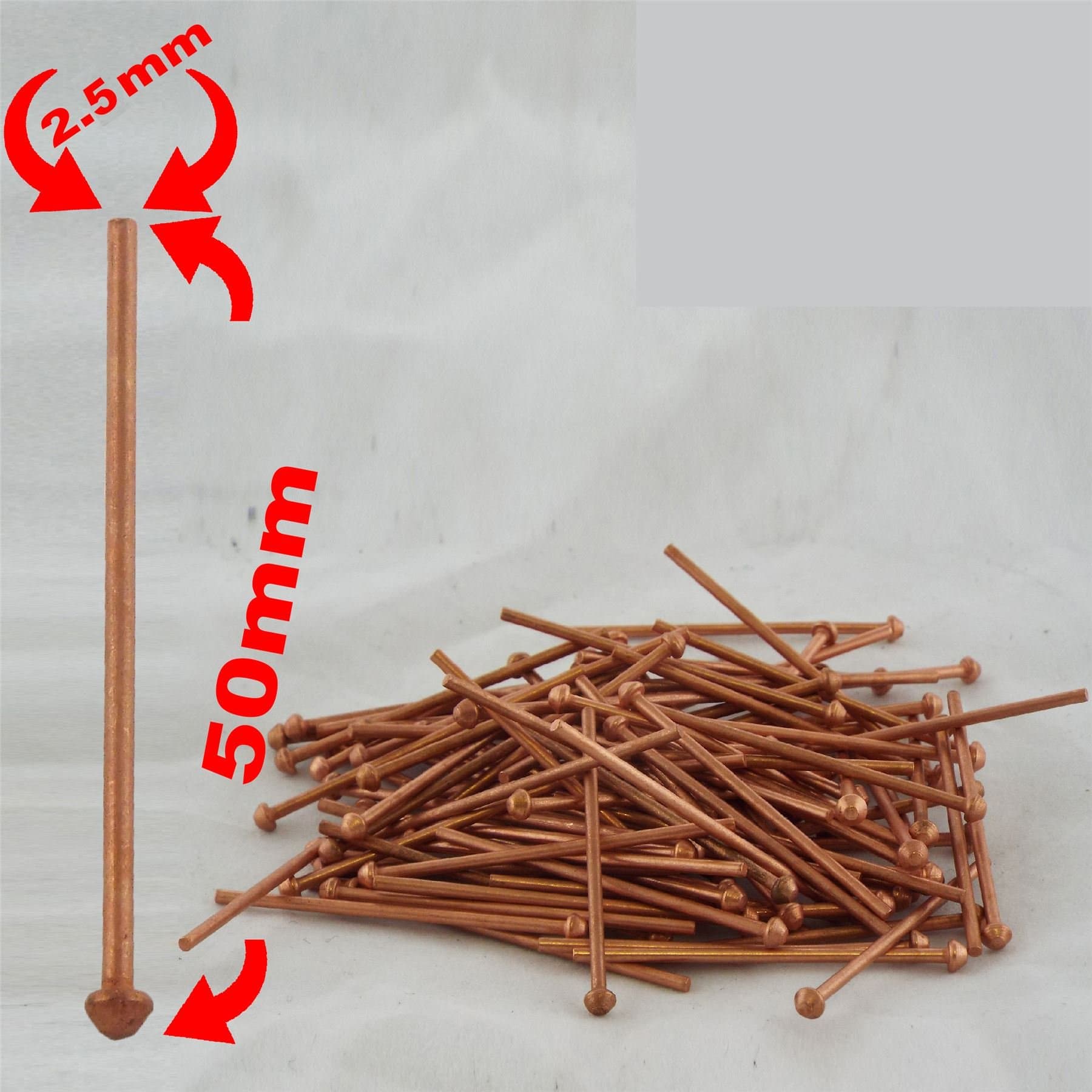Fast Mover Copper Coated Stud Welding Panel Pins 2.5 x 5.0mm 500 Pieces Per Box For Use With Dent Pulling Stud Welders