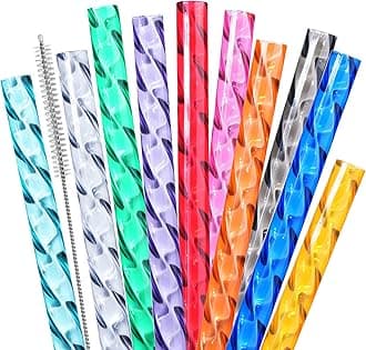 Reusable Straws for Stanley Cup Replacement,12 Inch Plastic Extra Long Straw for 40/30 oz Tumbler,Clear Hard Drinking Straws for Stanley,10mm Large Wide Water Bottle Straw for Stanley Cup Accessories
