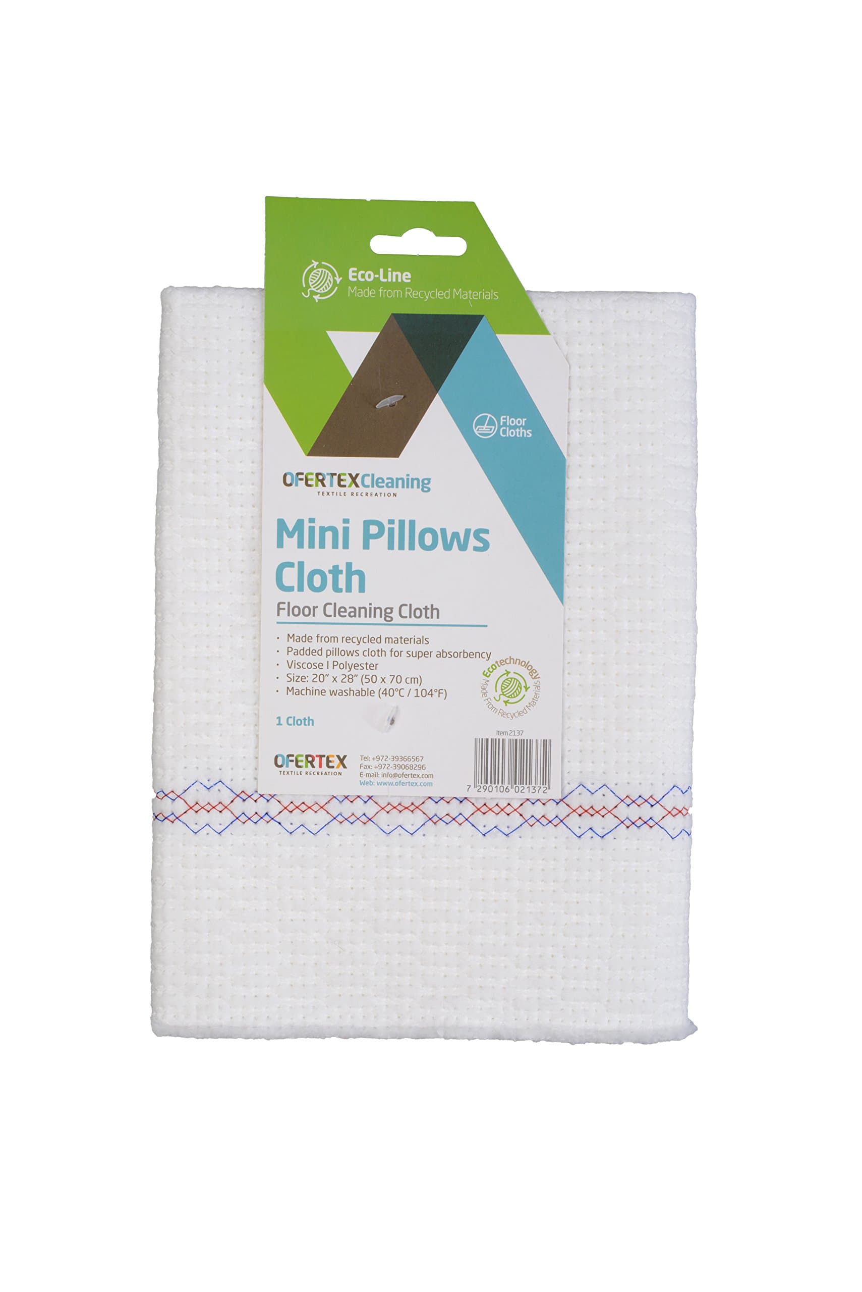 Clean Life 100% Recycled Multi-Purpose Floor Cloth 24 count - white