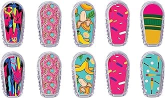 Glucomart Adhesive Transmitter Stickers for Dexcom G6 (10 Count) – Pair with Glucomart CGM Patches, Waterproof (Baseball) (G6 Stickers)