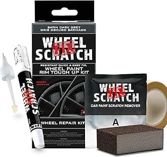 Wheel Scratch Fix | Quick And Easy Wheel Touch Up Kit Wheel Paint Rim Paint Pen Wheel Repair Kit (Satin Dark Grey)