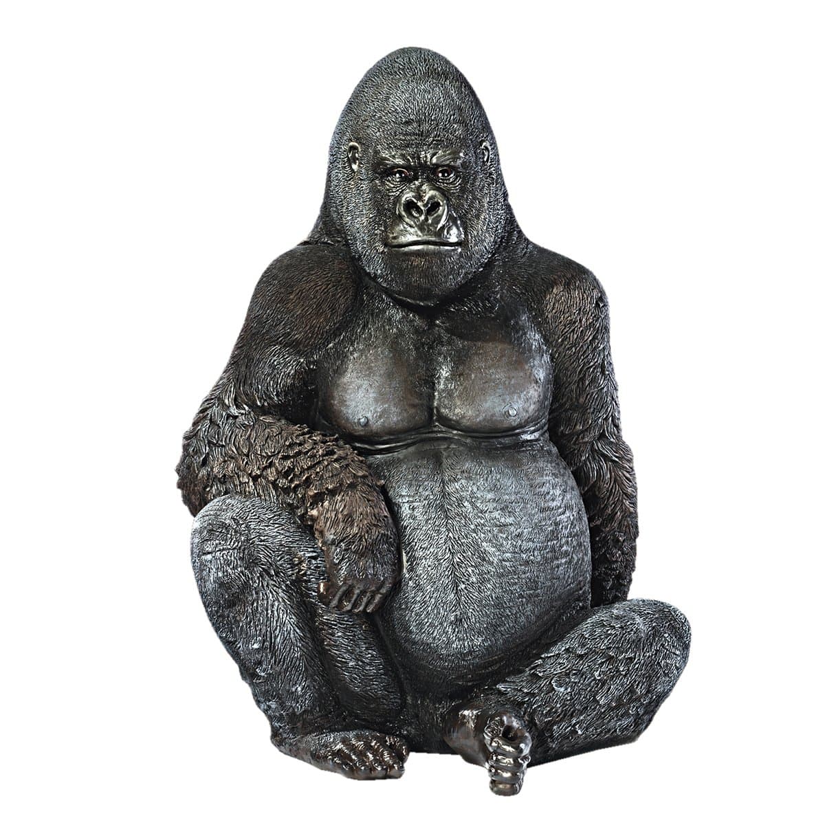 Black-back Western Lowland Gorilla Giant Great Ape Statue