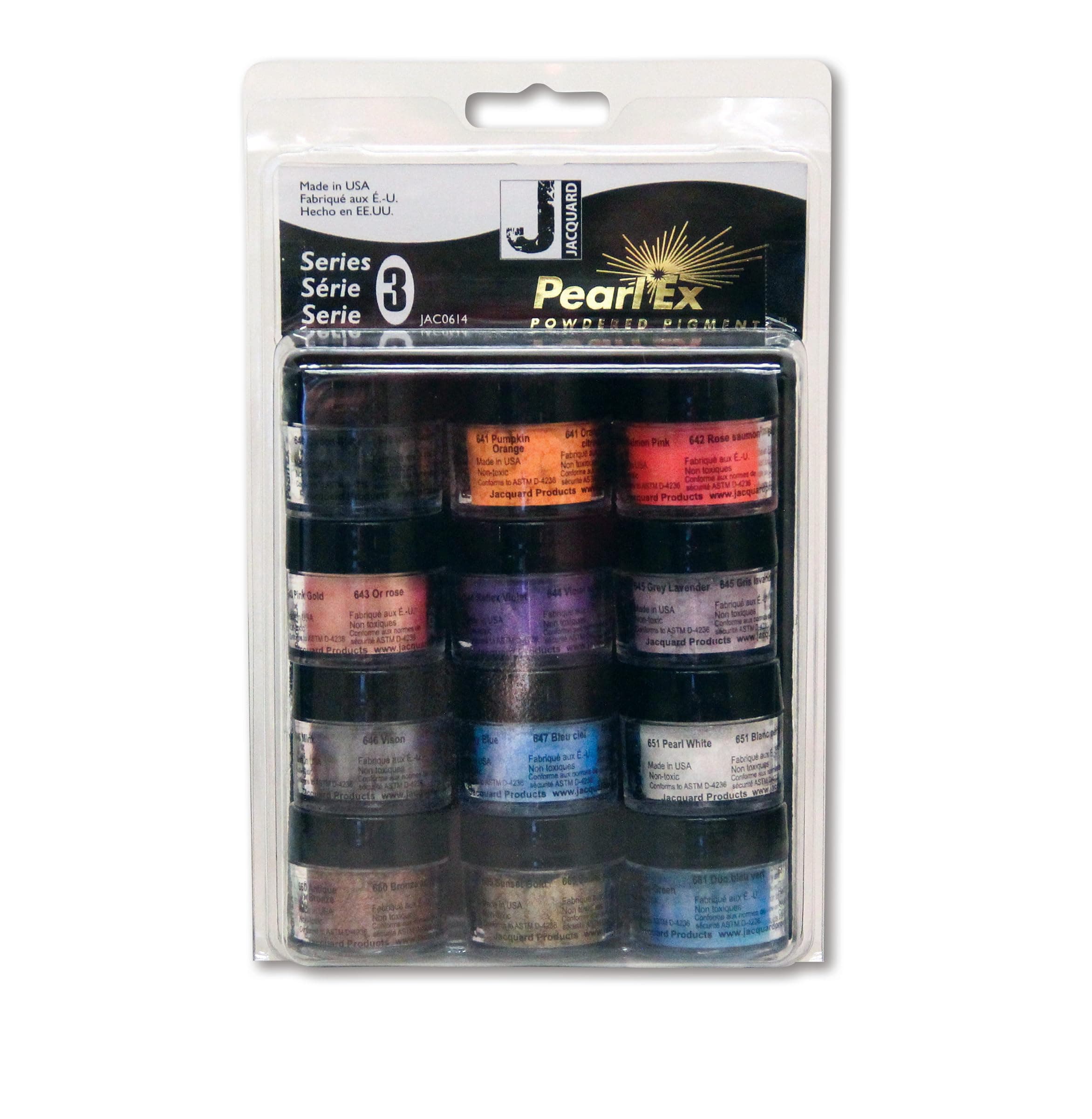 Jacquard Pearl Ex Powdered Pigments 12 Pc Set No 3 - One of the Most Versatile Products Can be used with Multiple Mediums