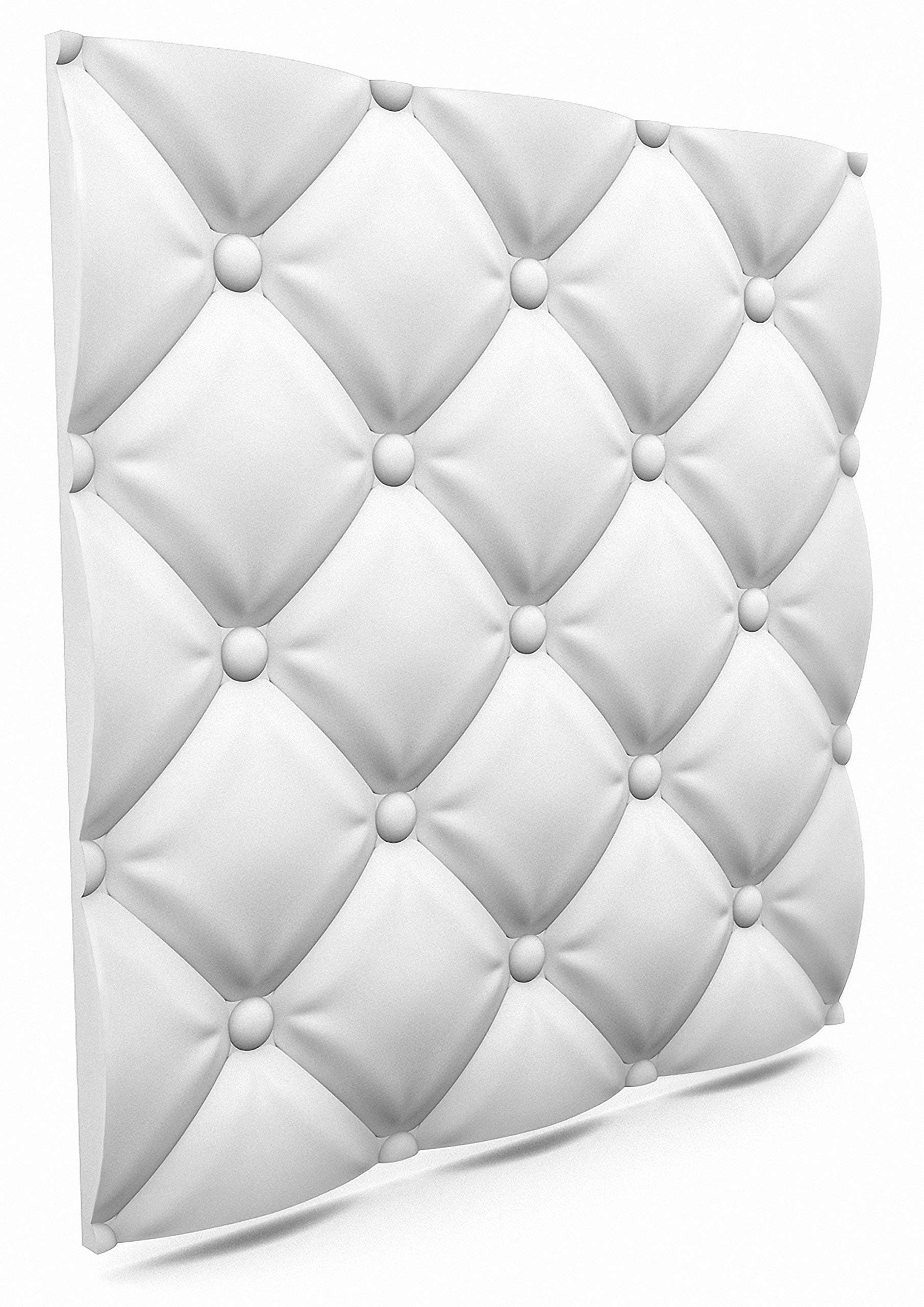 New 3D Decorative Wall Panels - 3D Wall Boards - 3D Wall Cladding - Premium - Pillows - 600 x 600 mm (Pack 14 pcs / 5,04 sqm)