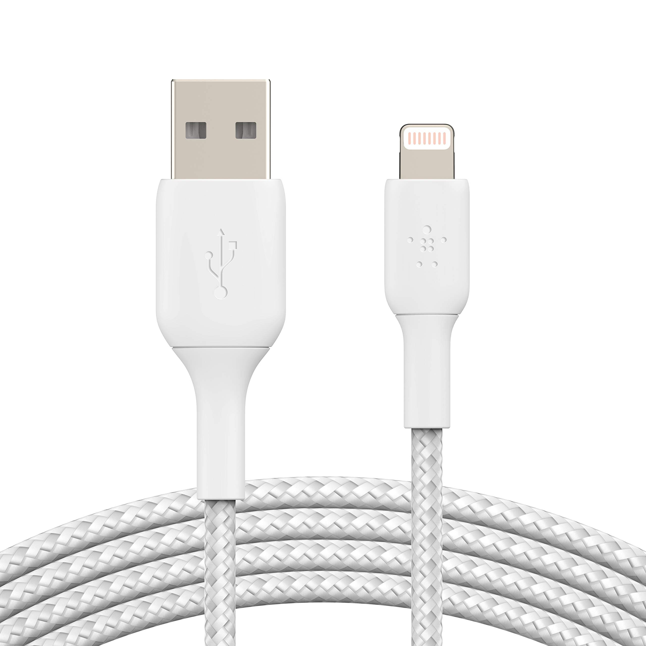 iPhone Cable (3M) Braided USB to Lightning Cable – White