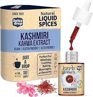 SPICE DROP Herb Brews Kashmiri Kahwa Extract for Green Tea, 5ml (180 drops)