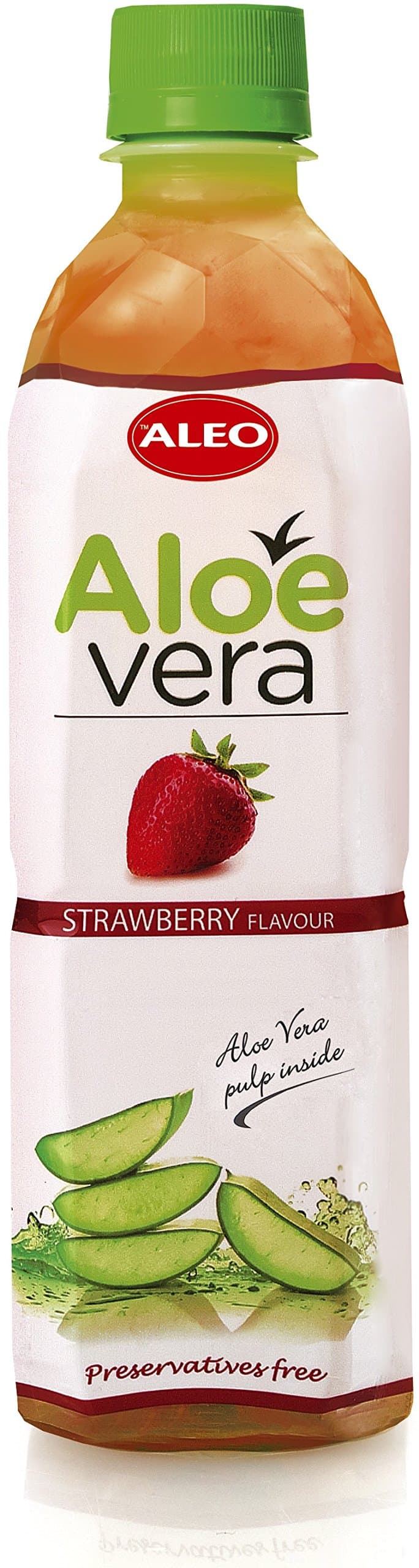 ALEO Aloe Vera Drink Strawberry Flavour 500ml x 24 Pack