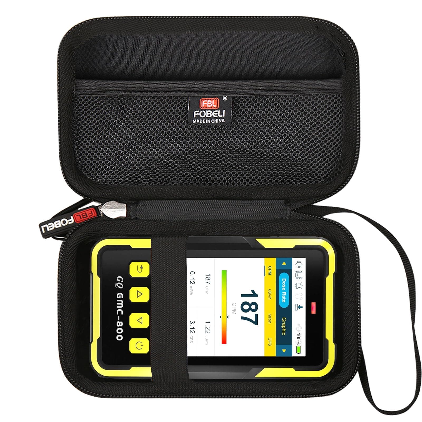 FBLFOBELI Hard Case for GQ GMC-800/GMC-320S/GMC-300S/GMC-300E/FNIRSI GC-01 Geiger Counter Nuclear Radiation Detector Monitor Meter