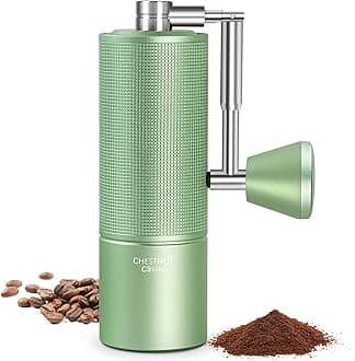 TIMEMORE Chestnut C3S PRO Manual Coffee Grinder, Stainless Steel S2C Conical Burr Coffee Grinder, Hand Coffee Grinder with Foldable Handle, Adjustable Grind Setting for Espresso to French Press, Green