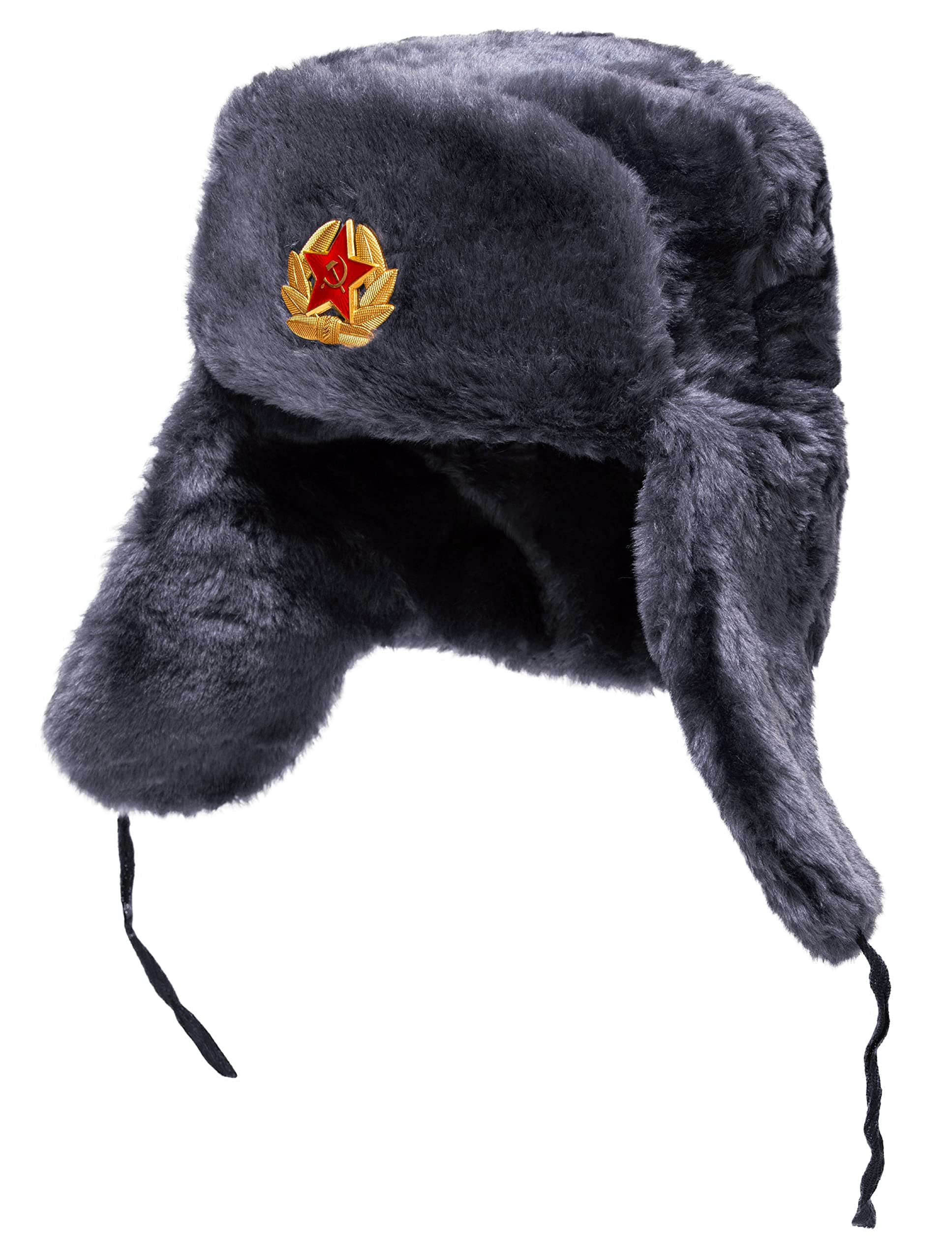 BELEON Ushanka Russian Fur Hat - Soviet Army Trapper Hat - Winter Hat