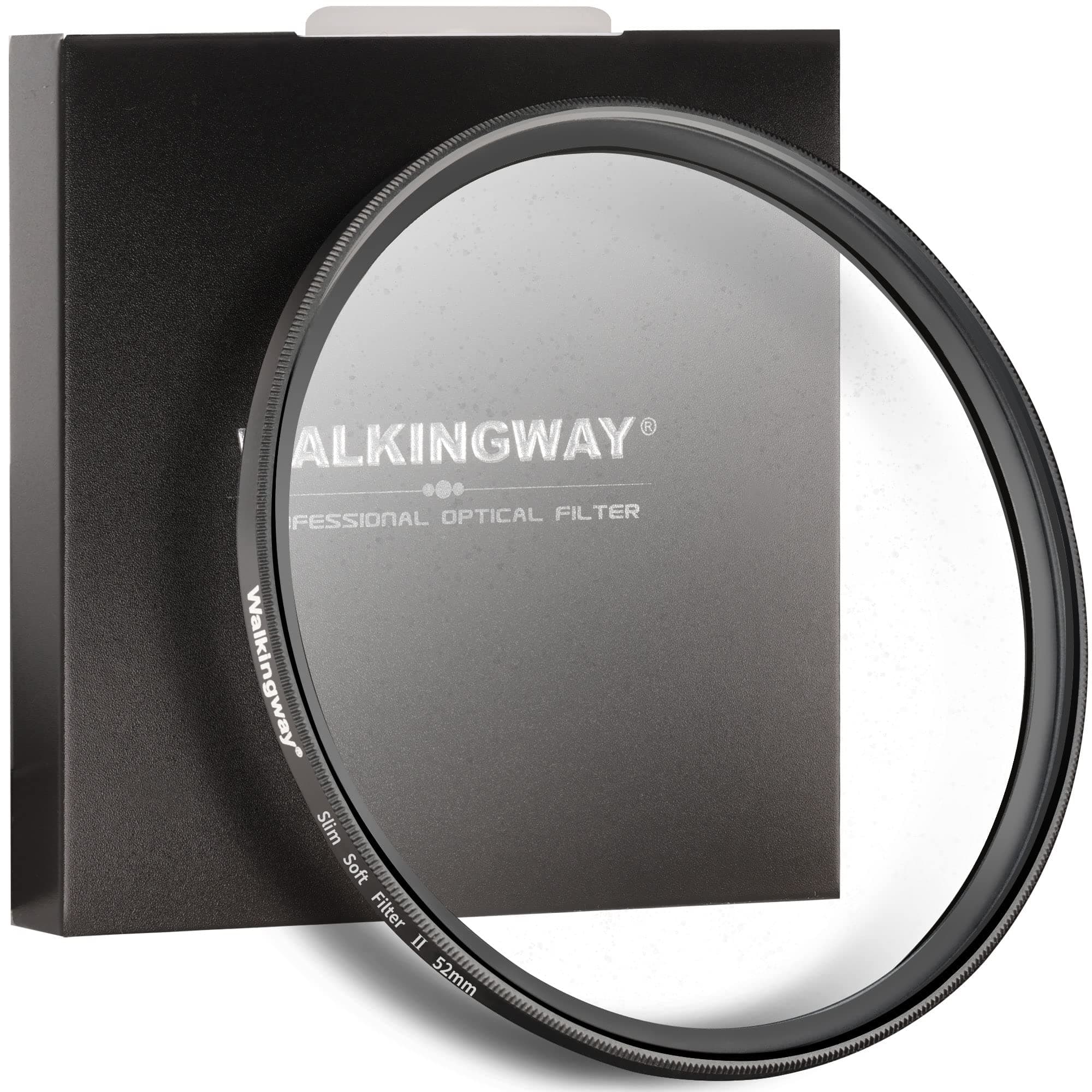 Walking Way 52MM White Pro Mist Diffusion Lens Filter, Dreamy Fog & Soft Glow Effect Filter for Video/Vlog/Portrait, HD Glass, Scratch-Resistant, Ultra-Slim Frame, No Vignetting (Medium-Soft 2)