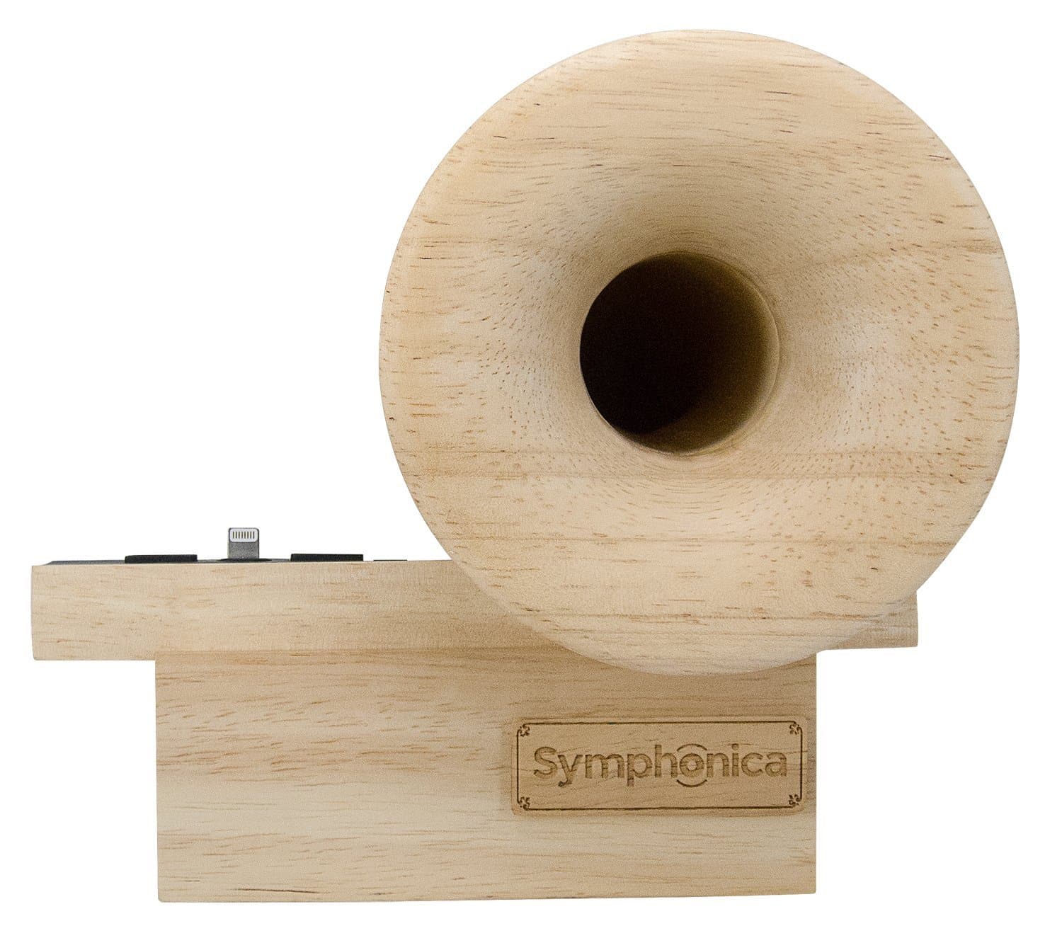 Symphonica Passive Acoustic Horn Speaker for iPhone / wood iPhone speaker / wood iPhone dock / wood iPhone stand needs no electricity - Beautiful Style for your Beautiful Sounds