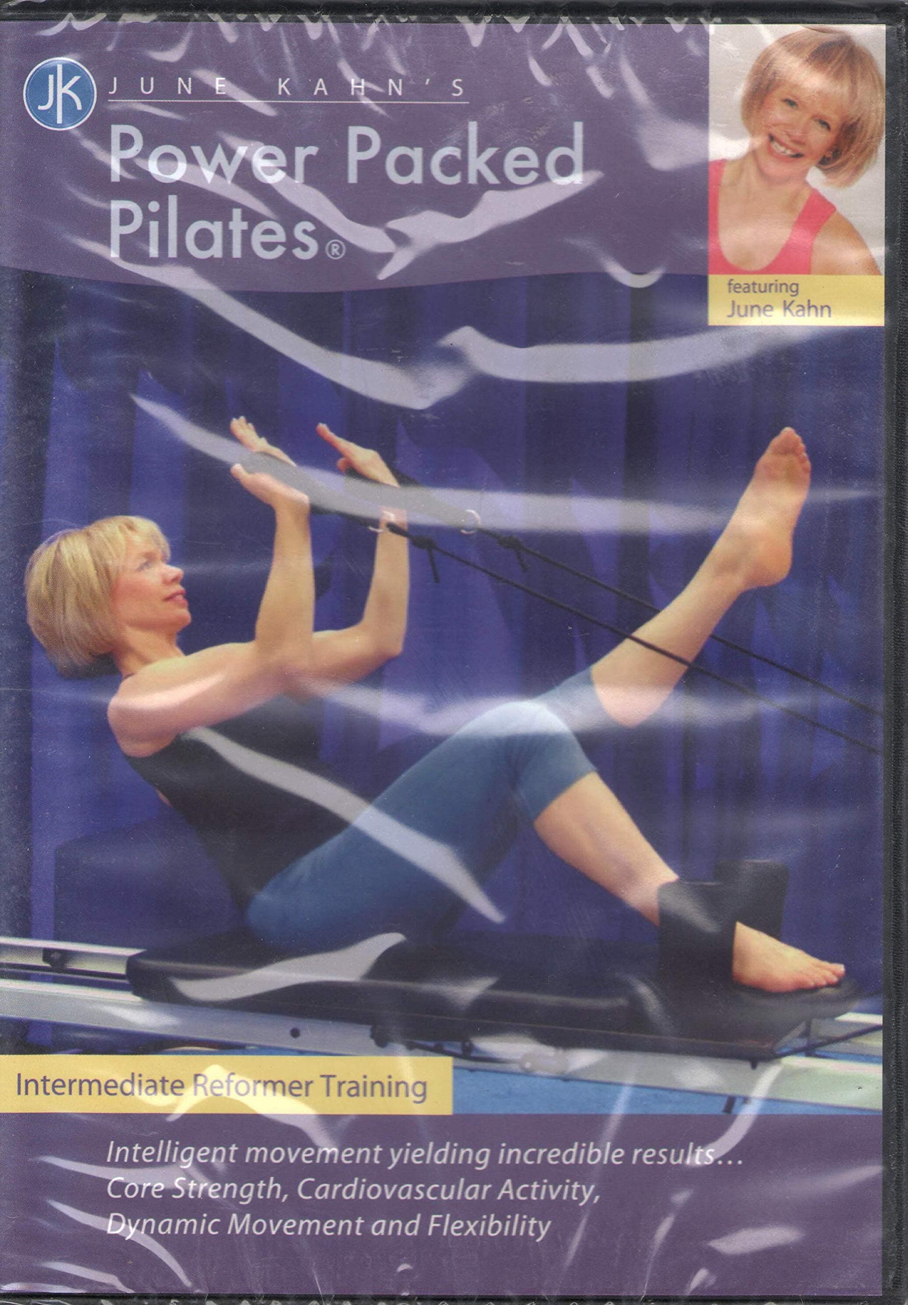 Power Packed Pilates (DVD) - Intermediate Pilates Reformer Training, June Kahn, Aeropilates and Traditional Reformer and Performer