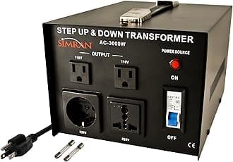 Simran AC-100 Step Up/Down Voltage Converter Transformer 110V/220V 3000 Watt AC-3000 1