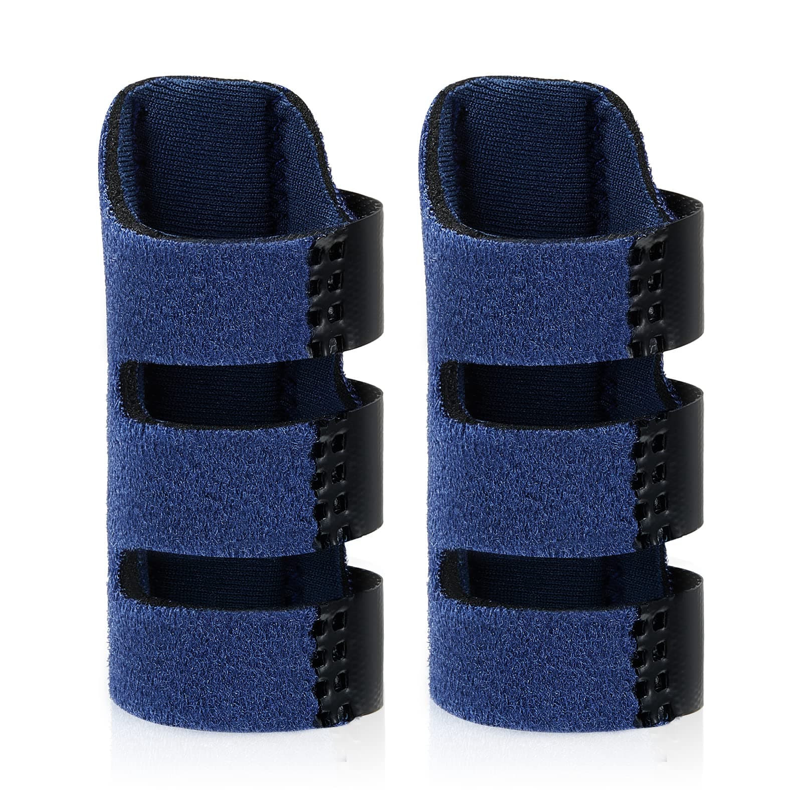 Finger Splint - 2pcs Upgraded Finger Support Trigger Finger Brace with 3 Adjustable Fixing Belt Mallet Finger Splints for Straighten Broken Bent Finger & Arthritis Pain Relieve