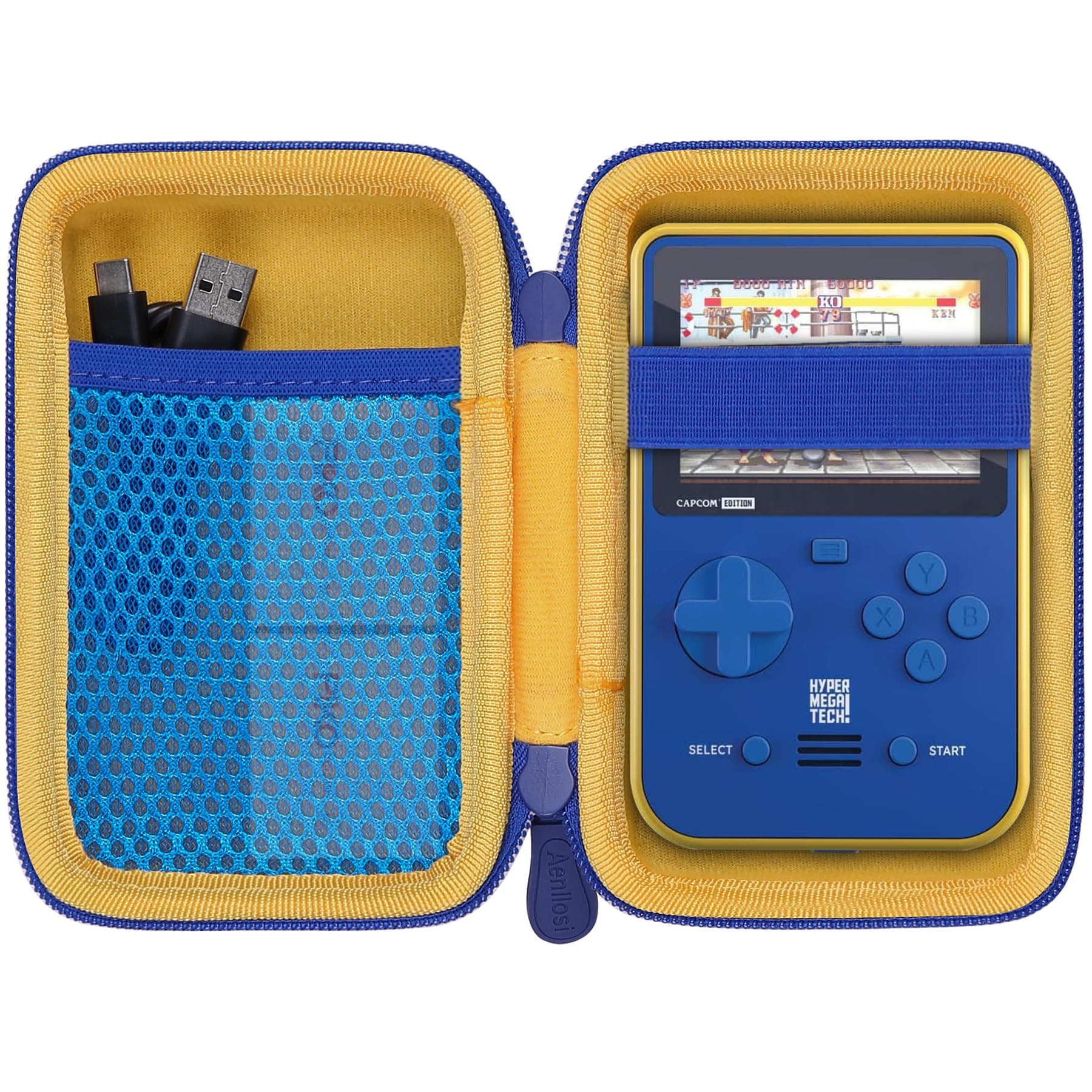 Aenllosi for Blaze Neo Geo/Technos/Atari/Taito/Capcom Super Pocket Handheld Gaming Device Hard Protective Storage Case,Yellow,Case Only