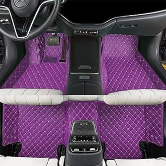 MUYEYANG Custom car Floor mat is Compatible for Mercedes-Benz，to All Models for Benz (2000-2025) C260/C200/S500/ A260/ B200，Luxurious ‌All-Weather car Floor MATS. (Purple.)