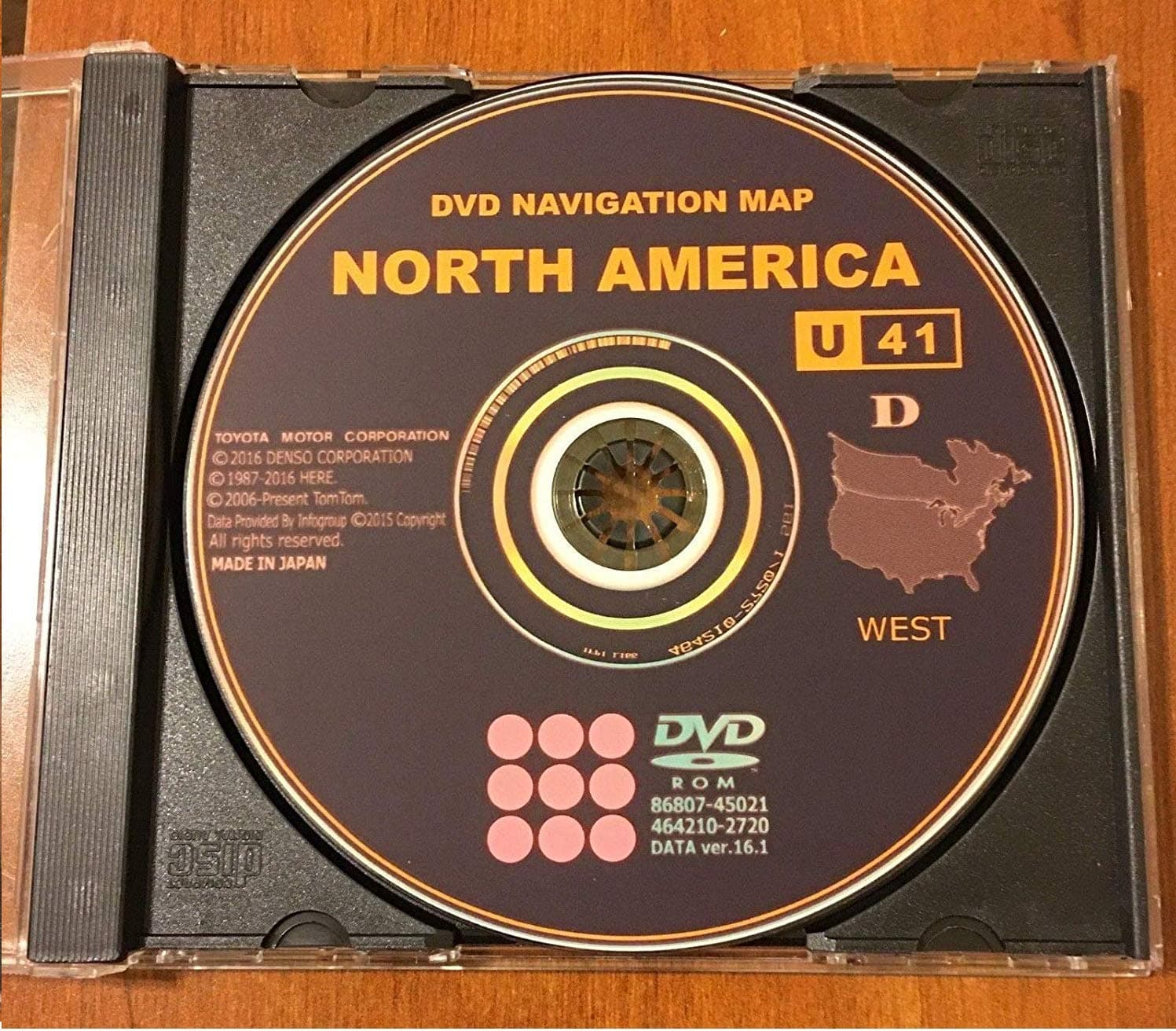Gen5 Toyota Lexus Nav Map Update DVD Ver 16.1 U41 West North America