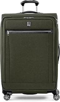 Platinum Elite Softside Expandable Checked Luggage, 8 Wheel Spinner Large Suitcase, TSA Lock, Men and Women