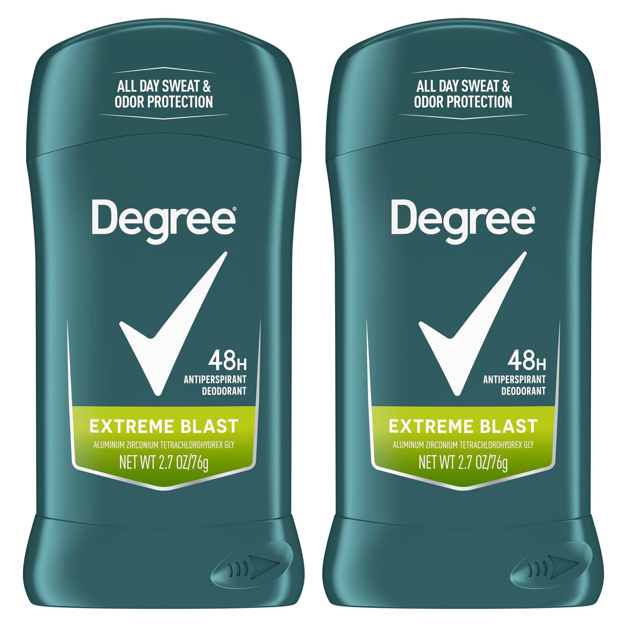 Degree Men Antiperspirant & Deodorant, Extreme Blast, Twin Pack, 2.7oz (Pack of 3) by Degree