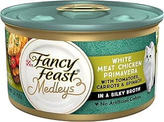 Purina Gravy Wet Cat Food, Medleys White Meat Chicken Primavera - (24) 3 oz. Cans
