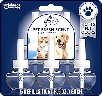 PlugIns Refills Air Freshener, Pet Fresh Scent, Scented and Essential Oils for Home and Bathroom, 0.67 Fl Oz, 5 Count