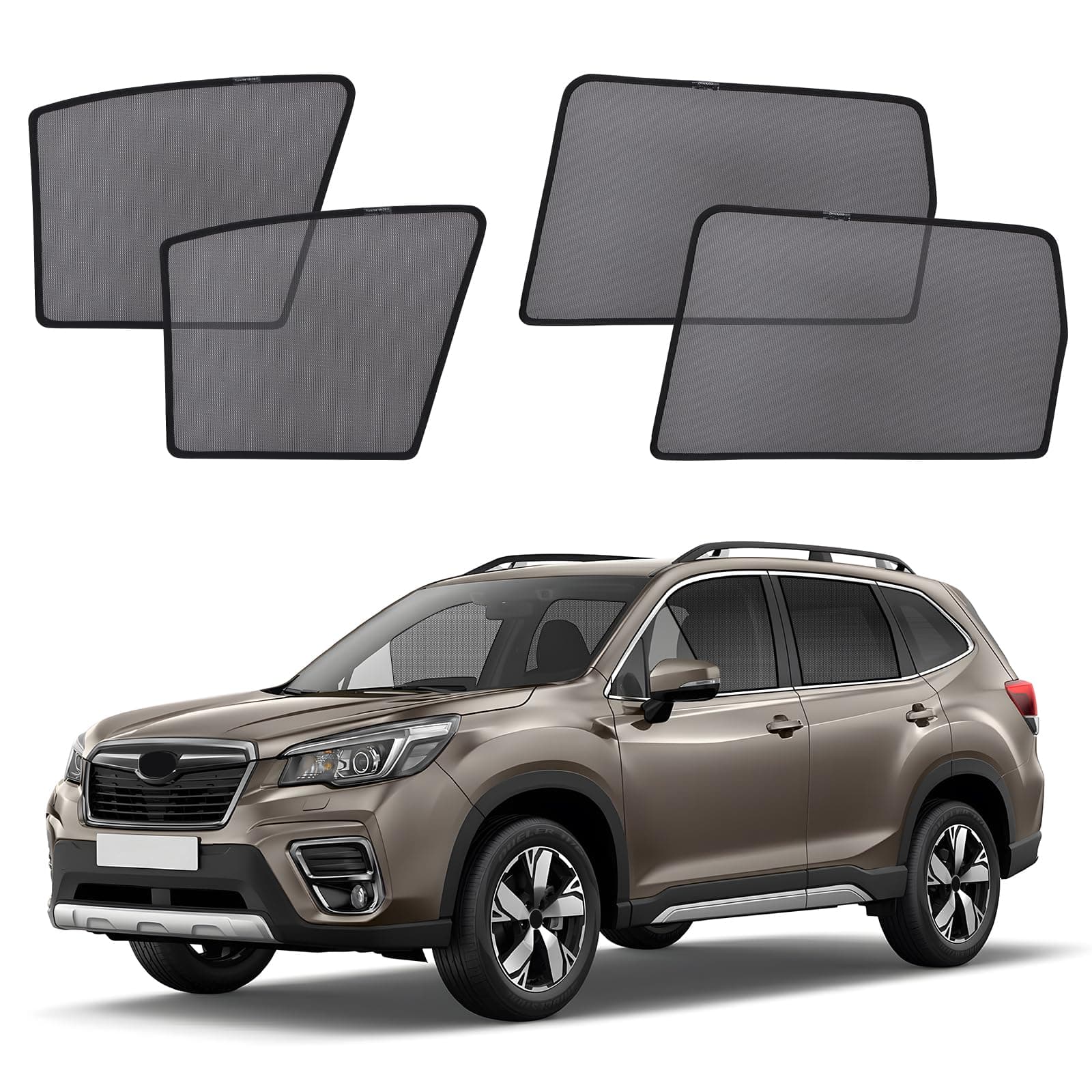 XCBYT Forester Window Shades for 2019-2024, 4PCS Side Window Sun Shades with Breathable Mesh, Magnetic Car Window Covers for Baby & Privacy, UV Protection & Heat Insulation