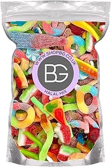 100% Halal BG Quality Pick & Mix Sweets - Large Retro Candy Sweeties 800g Pouch Gummy Jelly Fizzy Chewy Pick n Mix